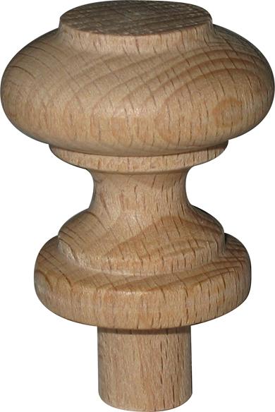 Holzknopf antik, alt, Holz Knopf, aus Buche gedrechselt, Ø 34mm